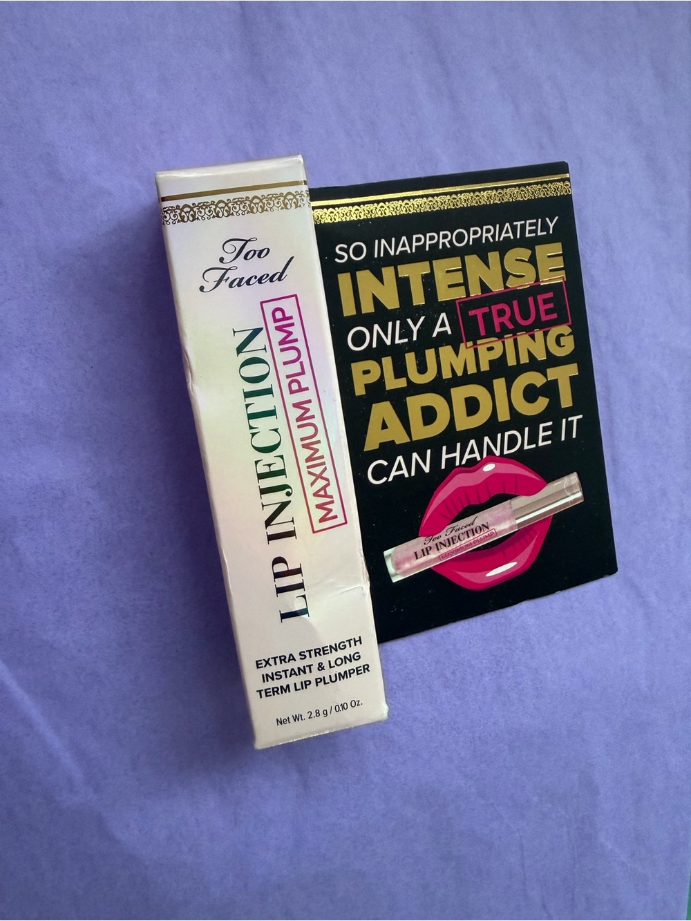 Too Faced Lip Injection Maximum Plump - Hot Pink & Gold Accents